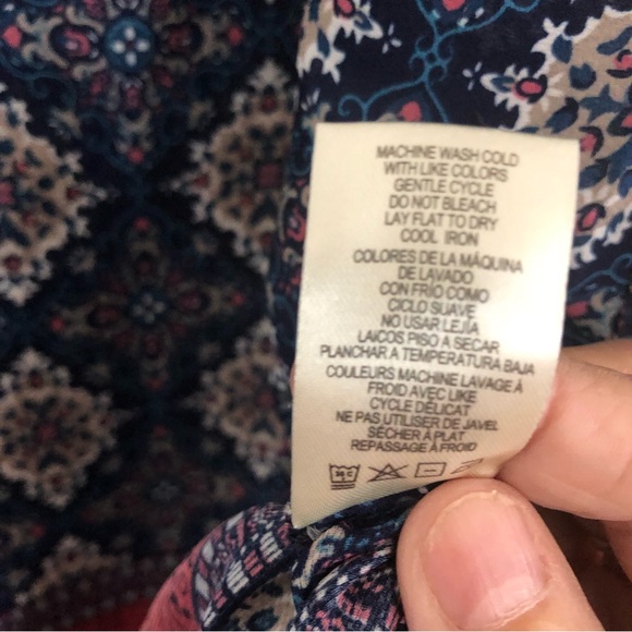 Simply Noelle Boho Tunic Top L/XL Blue - Picture 7 of 8